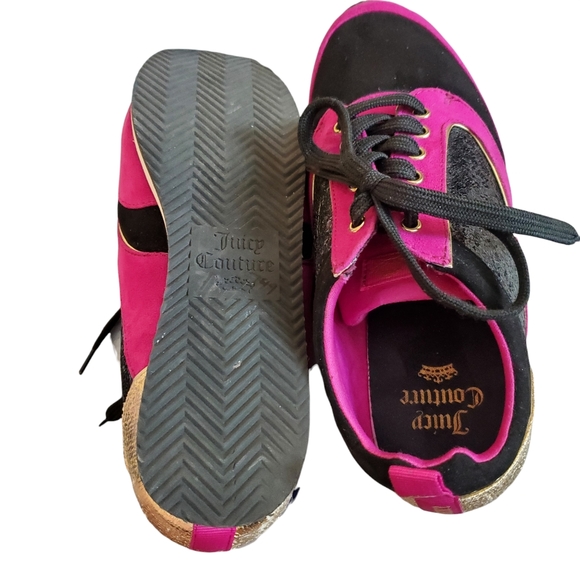 Juicy Couture Corin Bling Back Fuscia  Sneakers Sz. 6.5 - Picture 3 of 9